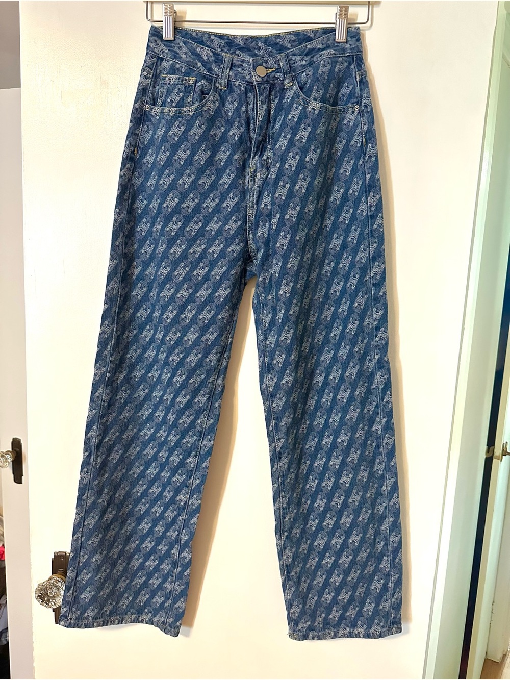 Blue Patterned Jeans